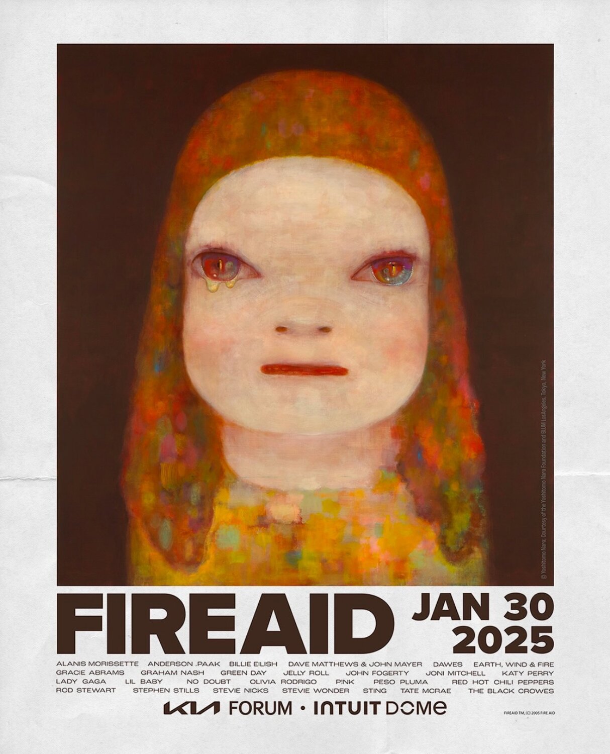 FireAid (Poster) Yoshitomo Nara Stampa in vendita