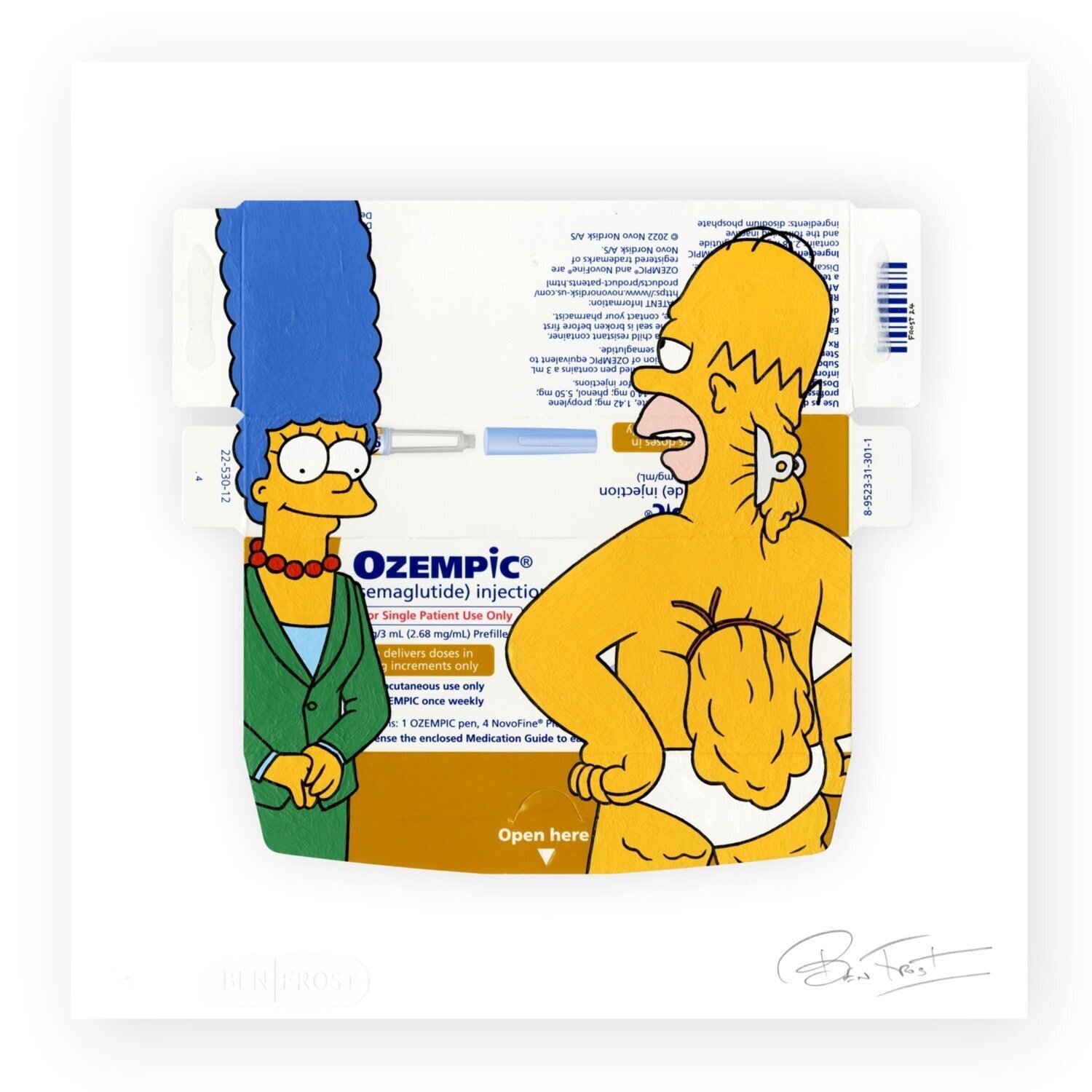 A NEW MAN ( Homer, Marge Simpson) Ben Frost Druck zu verkaufen