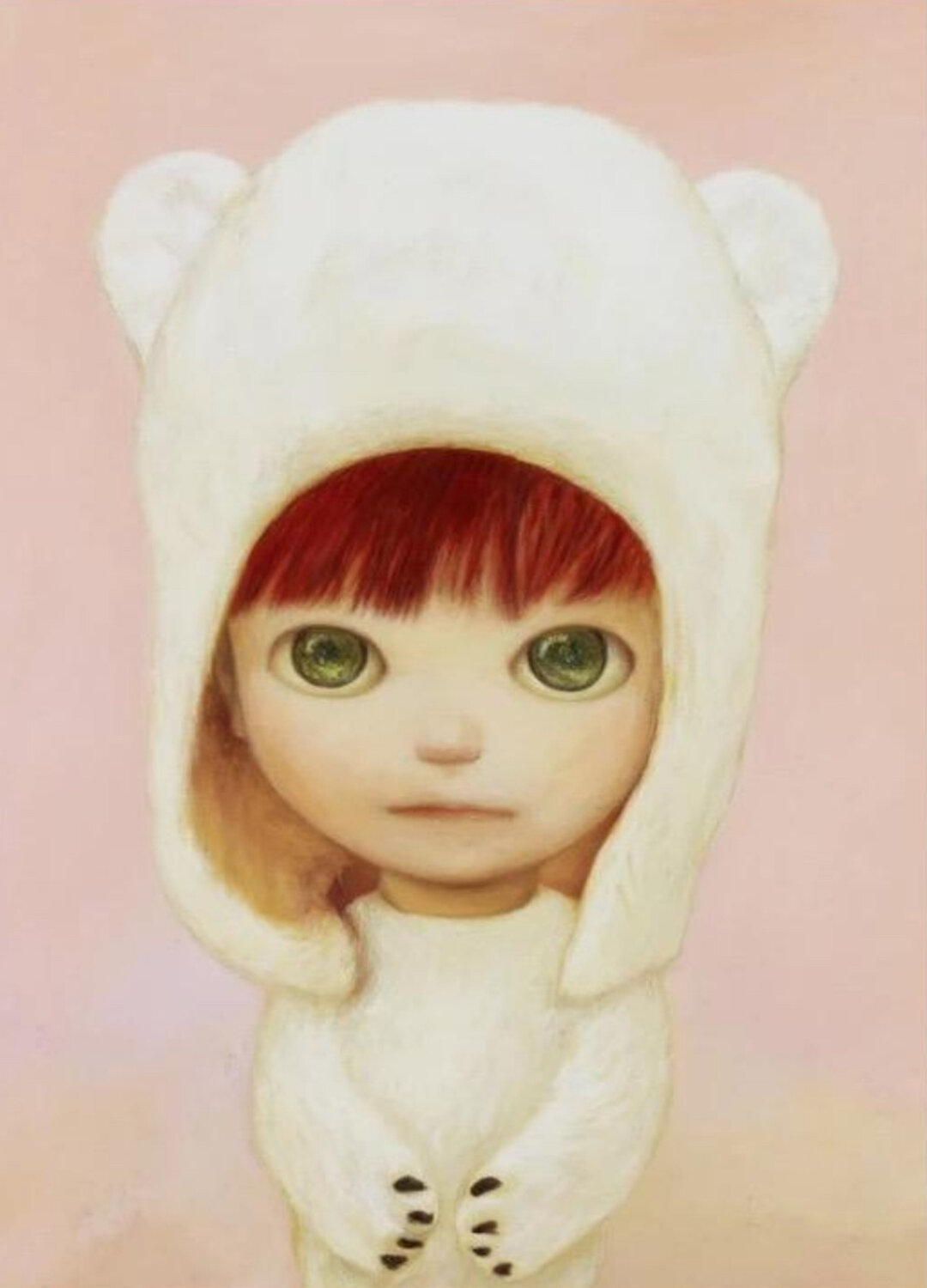 Little White Bear Boy Mayuka Yamamoto Stampa in vendita