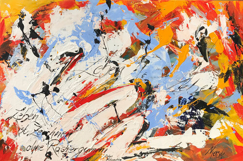 Leben ist wie zeichnen ... von Ulla Mersch, Malerei kaufen auf Singulart