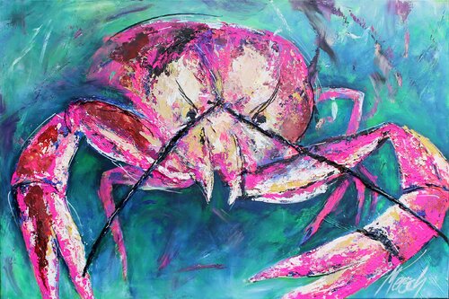 Crab - Krabbe- von Ulla Mersch, Malerei kaufen auf Singulart