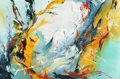 In die Ferne - Abstrakt Nr. C-222 by Ulla Mersch, Painting for Sale on Singulart