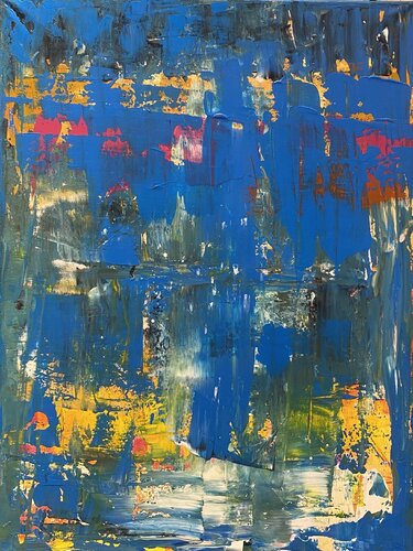 “Farbtanz in Blau” di Ilona Pausder, Pittura in vendita su Singulart