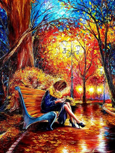 Die Herbststimmung von Anna Lang, Malerei kaufen auf Singulart