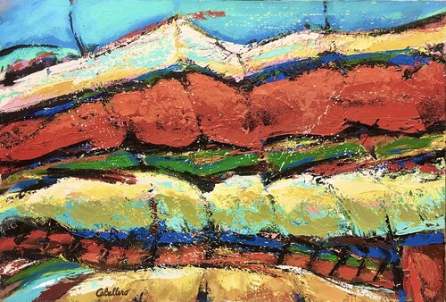 Terre Rouge Occitane / Occitan Red land par Ignacio Caballero, Peinture en vente sur Singulart