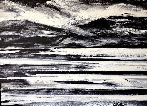Blizzard Monochrome / Monochrome Blizzard par Ignacio Caballero, Peinture en vente sur Singulart