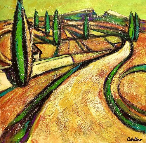 Vignes à l'Automne di Ignacio Caballero, Pittura in vendita su Singulart