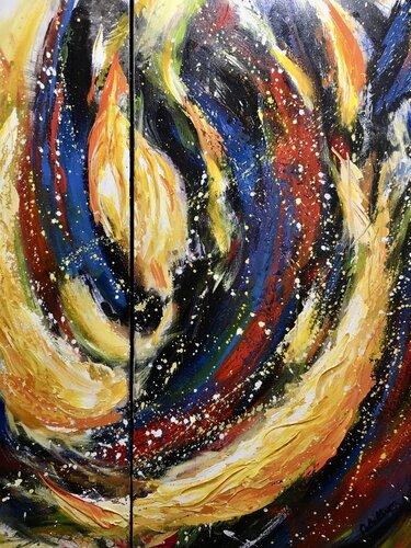Langues de Feu par Ignacio Caballero, Peinture en vente sur Singulart