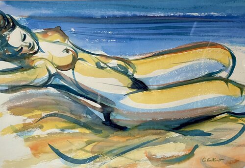 Nue à la Plage von Ignacio Caballero, Werk auf Papier kaufen auf Singulart