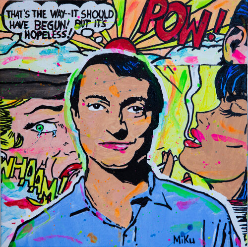 roy's world (lichtenstein tribute) by Michael "MiKu" Kuhn, 회화 for Sale on Singulart