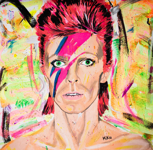 Bowie is bigger than the artwork von Michael "MiKu" Kuhn, Malerei kaufen auf Singulart