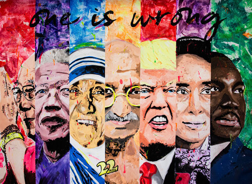 ONE IS WRONG van Michael "MiKu" Kuhn, Schilderij te koop op Singulart