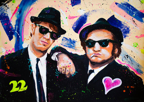 BLUES BROTHERS van Michael "MiKu" Kuhn, Schilderij te koop op Singulart