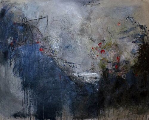 Between Heaven and Earth : It Never Rains in California de Stephanie Visser, Pintura a la venta en Singulart