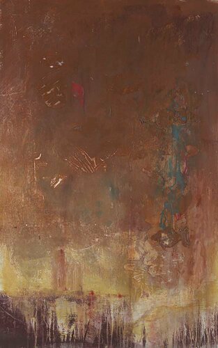 Between Heaven and Earth : Earth Holds the Sky de Stephanie Visser, Pintura a la venta en Singulart