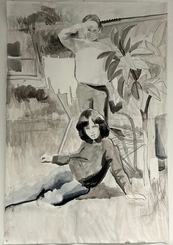 Front Yard, 1981 von Darya Arad, Malerei kaufen auf Singulart