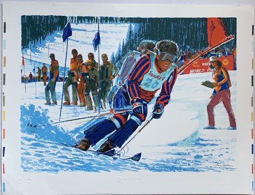 1st US World Cup Skiing (Sun Valley, Idaho) von Jim Jonson, Druck kaufen auf Singulart