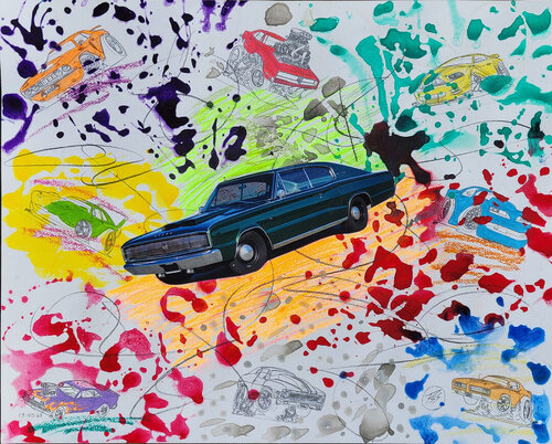 LOWbROW ArT: 60s-70s MUSCLEcAR III by Peter Sahlman, Work on Paper for Sale on Singulart