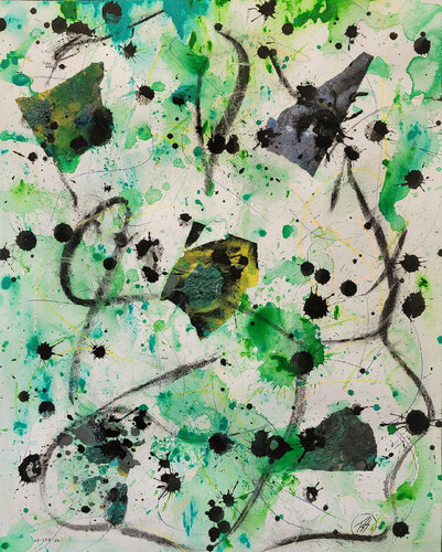 Paramagnetic Ytterbium Resistivity IV green by Peter Sahlman, Work on Paper for Sale on Singulart