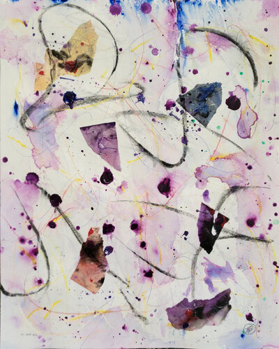 Paramagnetic Ytterbium Resistivity I purple by Peter Sahlman, Work on Paper for Sale on Singulart