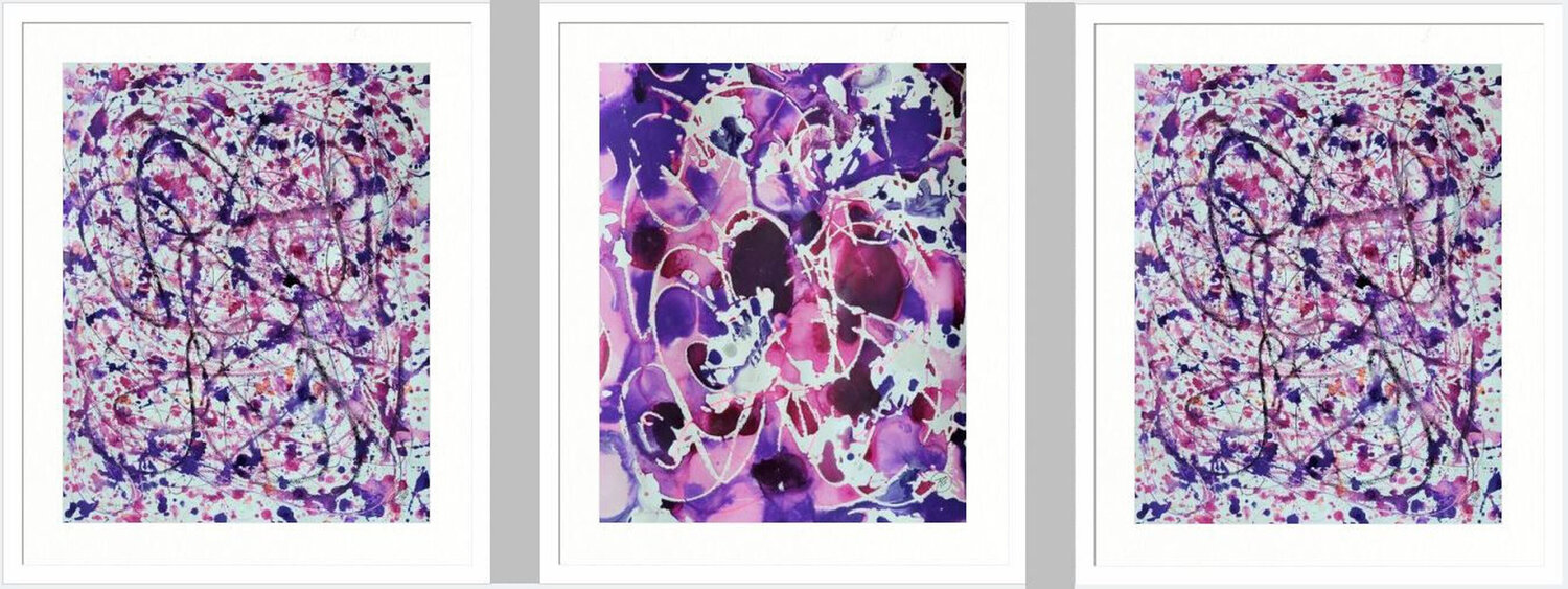 OverZeolously Zigzaging to Zugzwang (triptych) Peter Sahlman Werk auf Papier zu verkaufen