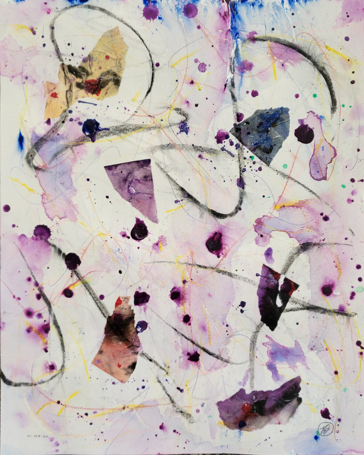 Paramagnetic Ytterbium Resistivity I purple Peter Sahlman Werk auf Papier zu verkaufen