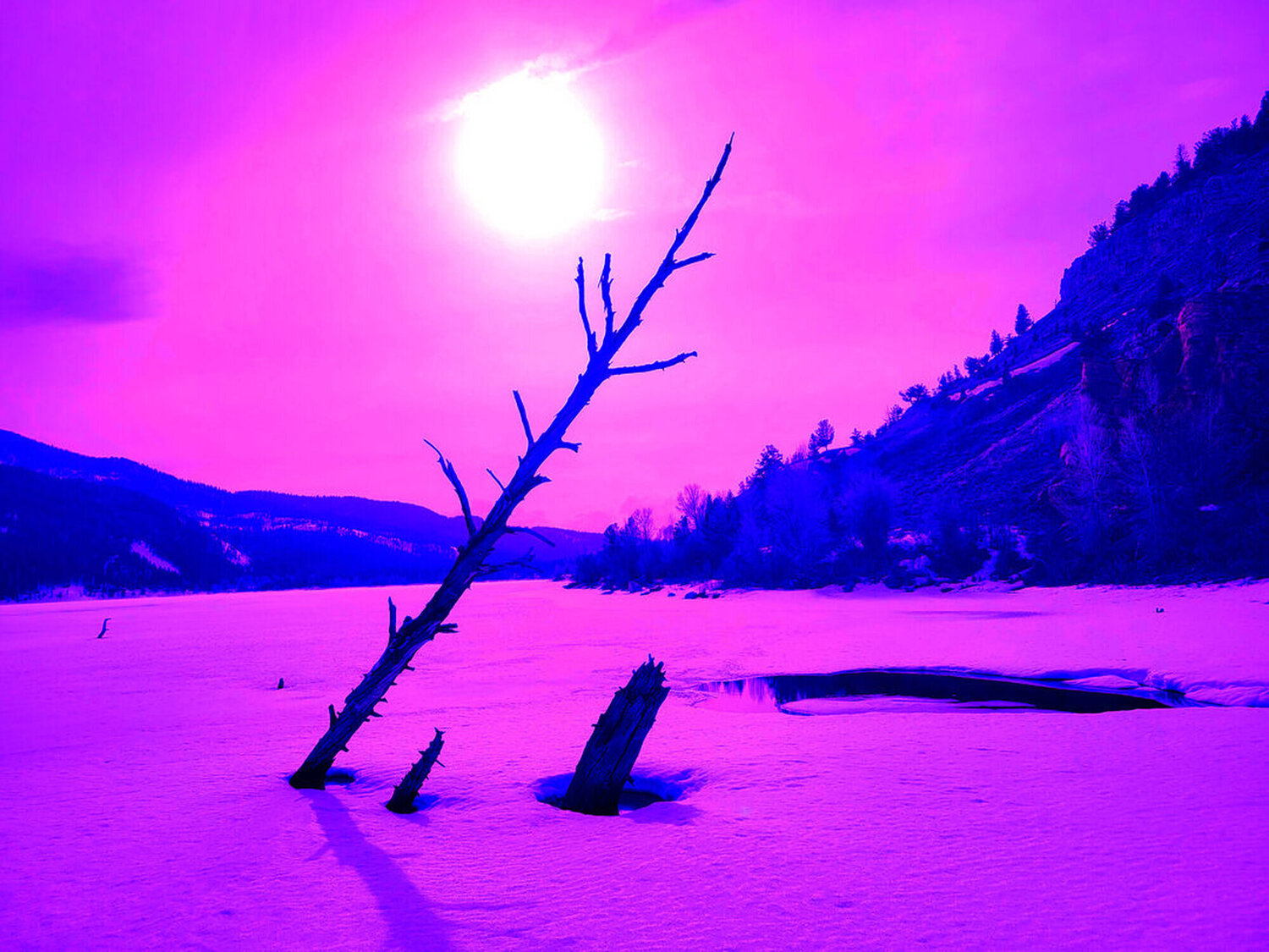 Slide Lake I Peter Sahlman Fotografia in vendita