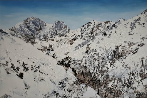 SC_176_"Winter Mountains" di Martina Hartusch, Pittura in vendita su Singulart