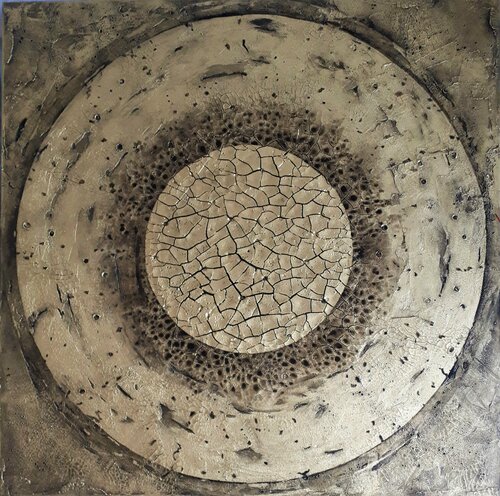 SMC_154_"Golden Circle" van Martina Hartusch, Schilderij te koop op Singulart