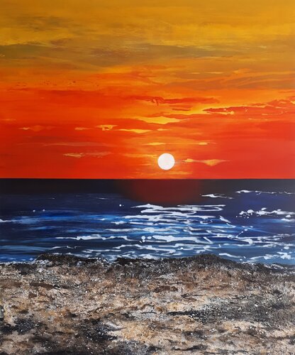 SC_195_"SUNSET" von Martina Hartusch, Malerei kaufen auf Singulart