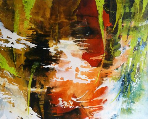 C_76_"sometimes I see your face..." von Martina Hartusch, Malerei kaufen auf Singulart