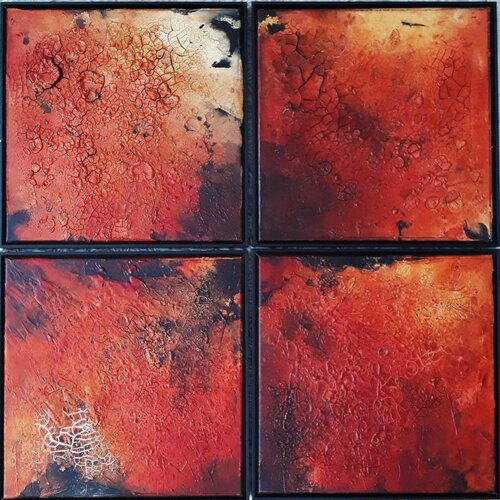 "MARSMISSION_I"_SMC_68_78_91_93 van Martina Hartusch, Schilderij te koop op Singulart