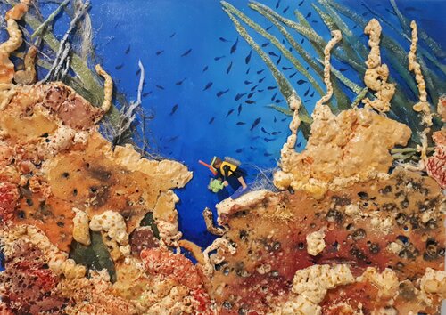 SC_145_"little diver" von Martina Hartusch, Malerei kaufen auf Singulart
