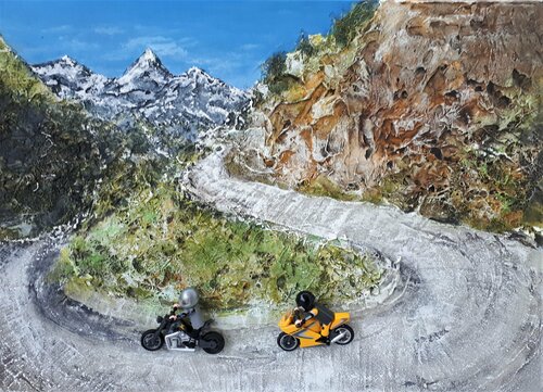 SC_168_"motorcycle trip" van Martina Hartusch, Schilderij te koop op Singulart
