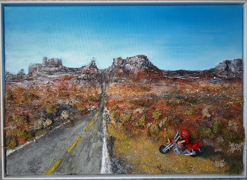 SC_169_" ROUTE 66 " von Martina Hartusch, Malerei kaufen auf Singulart
