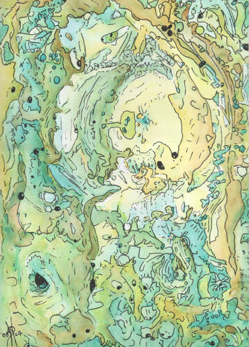 "grün, gelb und blau" de Mo Güttinger, Pintura a la venta en Singulart