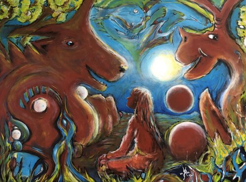 Mond 3 von Mo Güttinger, Malerei kaufen auf Singulart