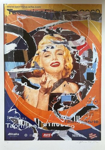 tributo a Marlyn van Mimmo Rotella, Werk op papier te koop op Singulart