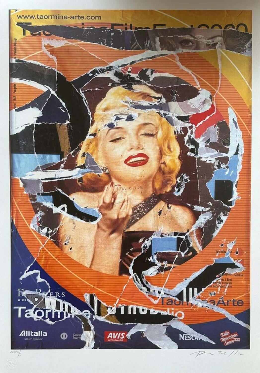 tributo a Marlyn Mimmo Rotella Werk op papier te koop