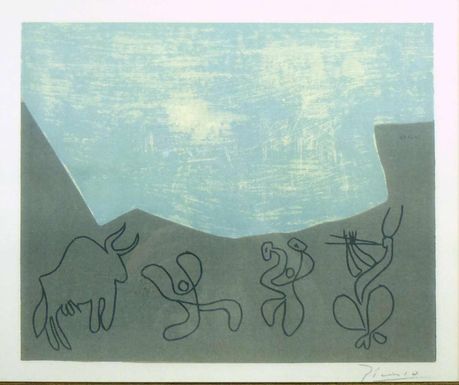 DANZA DEI FAUNI BACCHANALE Pablo Picasso Druck zu verkaufen