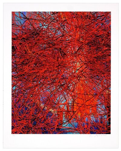Red Wires in Sunset by Pia Myrvold, Print for Sale on Singulart
