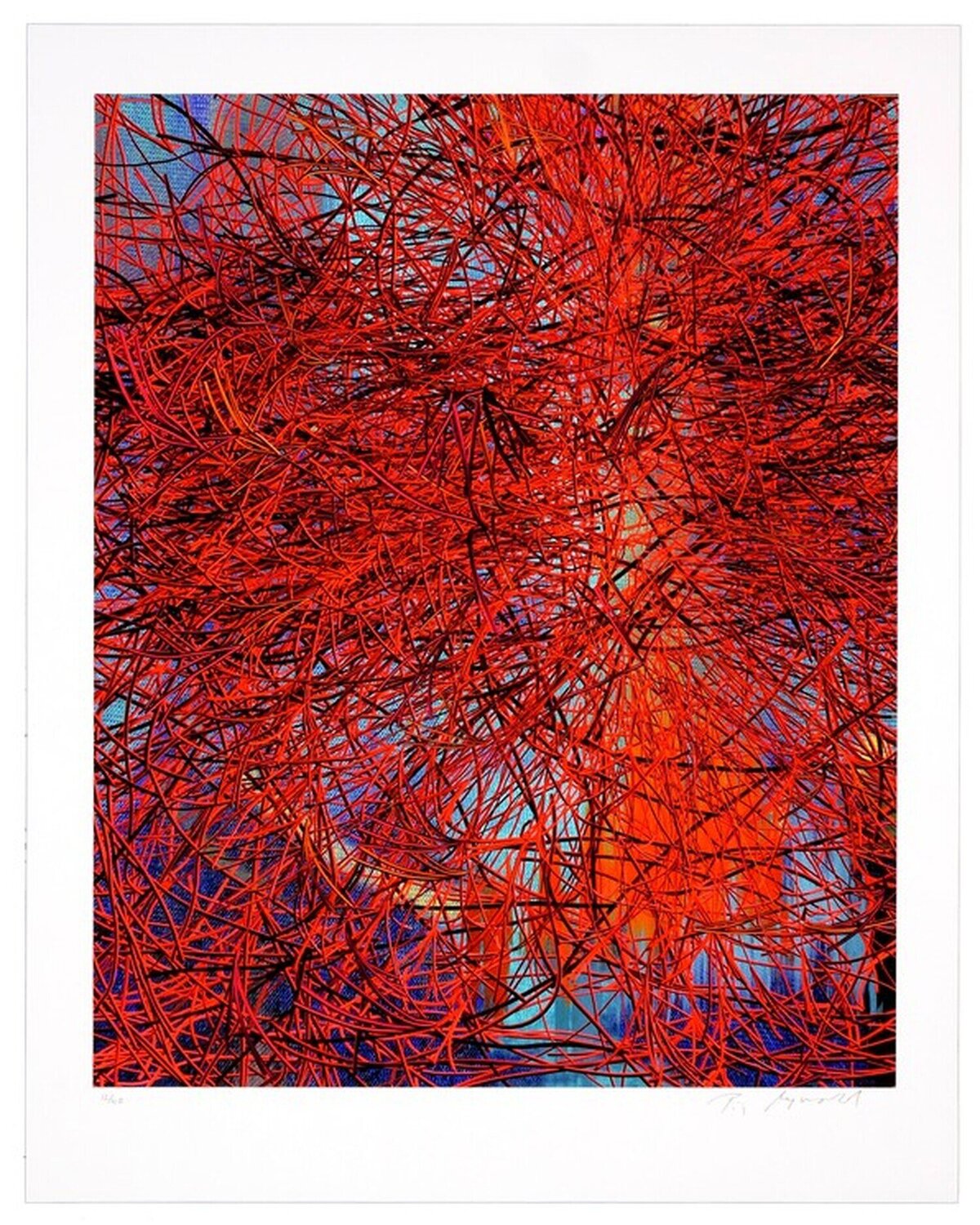 Red Wires in Sunset Pia Myrvold Stampa in vendita