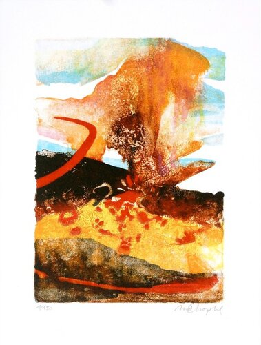 Orange Tephra von Marie-Dolma Chophel, Druck kaufen auf Singulart