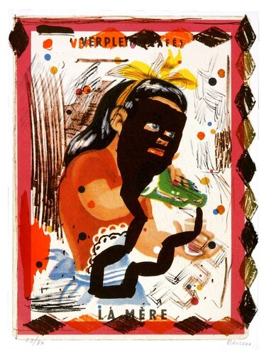 La mère, Verplein (café) van Demián Flores, Afdruk te koop op Singulart