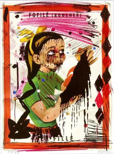 La fille, Fofilé (Boucher) von Demián Flores, Druck kaufen auf Singulart