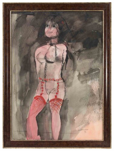 Woman by Bruno Cassinari, Work on Paper for Sale on Singulart