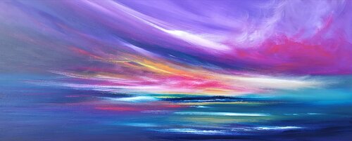Amethyst Symphony - Panoramic by Mel Graham, Painting for Sale on Singulart
