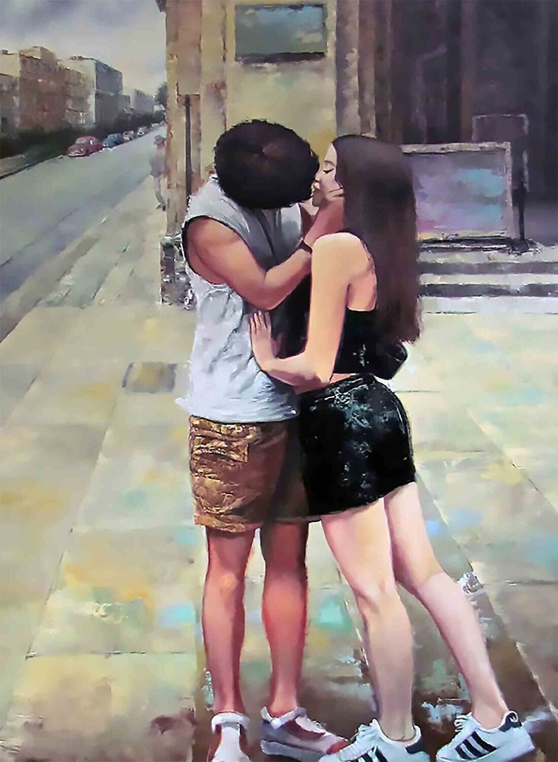Urban Embrace Juan Rodrigo Piedrahita Escobar Originalgemälde zu verkaufen