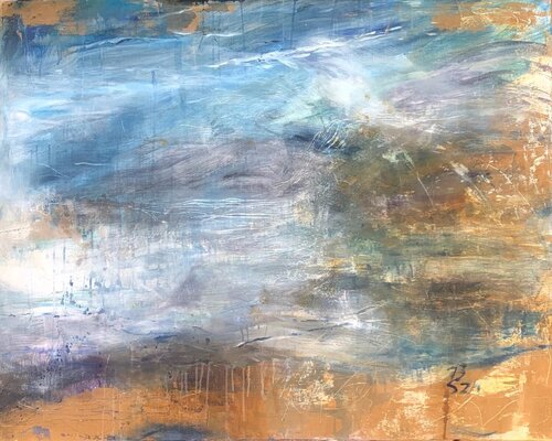 DER RHEIN, OUVERTURE van Barbara Schauß, Schilderij te koop op Singulart