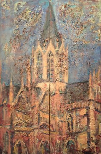 KATHARINENKIRCHE OPPENHEIM van Barbara Schauß, Schilderij te koop op Singulart